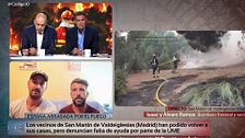 Vecinos de San Martín de Valdeiglesias, uno de ellos bombero forestal, denuncian lo vivido en los incendios: "La UME no nos ha prestado su ayuda"