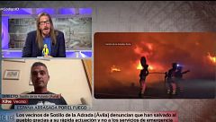 Kike, vecino que ha sufrido los incendios en Sotillo de Adrada muestra su enfado con la gestión política y Pablo Fernández le hace una promesa
