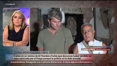Carlos, vecino de 'El Tiemblo', denuncia haber perdido su casa, calcinada por el fuego, porque la policía no le dejó acceder