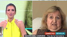 María del Carmen, heredera millonaria: "No podemos acceder al dinero sin mi sobrina que no sabemos dónde está"