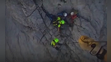 El peligroso rescate a un montañero tras caer y golpearse en la cabeza durante una ruta por Picos de Europa