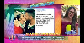 Lola, pareja de Kiko Rivera, ya estuvo prometida hace 9 años: "Esta relación se termina porque sucede algo turbulento"