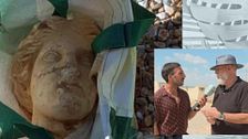 Encuentran una escultura de valor incalculable entre escombros y litronas