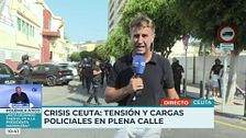 Crisis en Ceuta: tensión y cargas policiales en plena calle