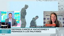 Laura García, portavoz de JUPOL, sobre la cancelación de los permisos a los militares desplegados en Ceuta: "Se está tomando por bueno un posible nuevo asalto"