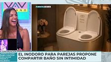 Los colaboradores de 'Vamos a ver' alucinan con el inodoro para parejas