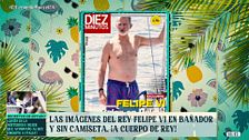 Felipe VI, pillado ‘in fraganti' sin camiseta y en bañador: las imágenes de sus vacaciones en Mallorca