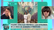 Paloma González, experta en moda, reacciona a los estilismos de la boda de Georgina y Cristiano Ronaldo: "Una vergüenza"