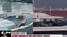 El yate 'Fortuna' del rey emérito, hundido: la embarcación ha encallado en el puerto de Mallorca