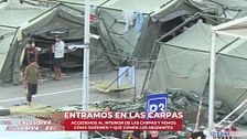Exclusiva | Así viven los migrantes en las carpas habilitadas por el Gobierno: cómo duermen y qué comen