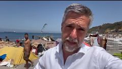 Carlos Franganillo, al ver la situación en la playa de Ceuta: "Se ha desaprovechado el mes de agosto, hay una gran inacción gubernamental"