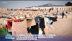 'Todo es mentira' se adentra en los asentamientos de los migrantes en la playa del Trampolín en Ceuta