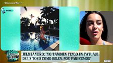 Juls Janeiro reacciona al desnudo de Belén Esteban en redes sociales y a su tatuaje taurino: "Otra similitud más"