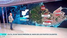 Ceuta desbordada | El mapa de los puntos calientes tras la entrada masiva: “Por cada 4 ceutíes ha emanado un ciudadano más”