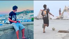 La historia de un joven inmigrante atrapado en Ceuta: su familia cree que está más cerca de ser futbolista, pero malvive en la playa del Trampolín