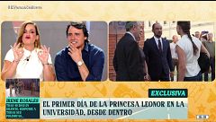 Leticia Requejo cuenta cómo ha sido el primer día de la princesa Leonor en la Universidad Carlos III: "Se ha sentado en primeras filas"
