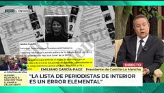 García-Page, sobre el dosier del Interior: "La lista de periodistas es un error elemental"