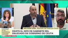 Melchor León, diputado del PSOE por Ceuta, sobre la dimisión del delegado del Gobierno: "Él es el máximo responsable de la crisis que estamos viviendo"