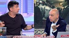 Tenso rifirrafe entre Nacho Abad y Ramón Espinar: “Solo puedo hablar si canto el ‘Cara al sol”