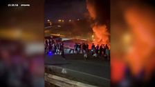 La "madrugada terrible" de Ceuta: arden chabolas, coches y contenedores en un asentamiento de inmigrantes