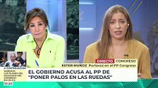 Ester Muñoz, portavoz del PP en el Congreso: "A Sánchez se le nota que odia a Vivas"