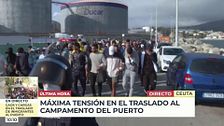 Los inmigrantes ocultarían sus caras en el traslado al puerto de Ceuta por miedo a Marruecos