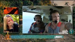 El momentazo de Rubén Torres antes de saltar del helicóptero con Laura, su novia, desde plató: "Luego me cuentas lo del pie"