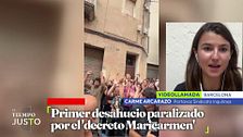 Maca, primer desahucio paralizado por el decreto 'Maricarmen': "Mañana veremos si es el último o el primero"