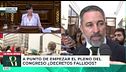 Abascal, de Sánchez: "Al psicópata de La Moncloa solo se le ocurre organizar violencia y rodear el Congreso"