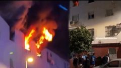 Los vecinos salvan a un hombre que saltó desde un tercer piso para huir de las llamas de su piso en Los Pajaritos, Sevilla: "¡Tírate!"