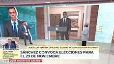 Lo que dice la comunicación no verbal de Pedro Sánchez: "Las miradas se asocian a que está hecho polvo"
