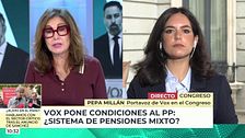 Pepa Millán, portavoz de VOX en el Congreso, sobre una posible huelga general: "Estos sindicatos no representan a los trabajadores españoles"