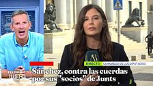 Pedro Sánchez y Miriam Nogueras abandonan simultáneamente el hemiciclo: "Igual están buscando una última oportunidad"