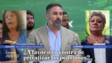 Carmen, pensionista a favor de un sistema de pensiones mixto: "Cada vez somos más y hay menos trabajo"