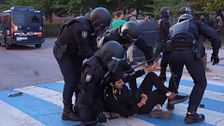 Al menos cinco detenidos y dos policías heridos en la manifestación por la educación en la Complutense
