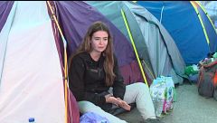 Marina, de 19 años, ilusionada de formar parte de la acampada de Sol: “Me siento otra persona totalmente distinta”