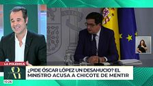 Chicote responde a Óscar López tras desmentir su exclusiva sobre un nuevo desahucio: "Este proceso lo gestiona una entidad que depende de él"