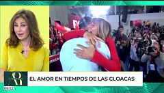 Ana Rosa, del beso de Sánchez a su mujer en un mitin: "El último que se mostró tan enamorado fue Ábalos cuando le puso un pisazo a Jésica"