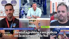 Tensión en plató tras las acusaciones de un activista en Sol sobre la policía: ''Más de uno tiene muchas ganas de cargar aquí''