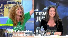 Tensión en el plató con Macarena Olona ante la carga policial en la huelga de educación: "Un poco de respeto"