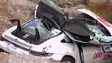 Muere un piloto de rally alemán y su copiloto sufre lesiones medulares tras caer por un barranco en Mallorca