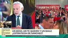 Inda critica el beso de Sánchez a su mujer: "Pone cara de asco"