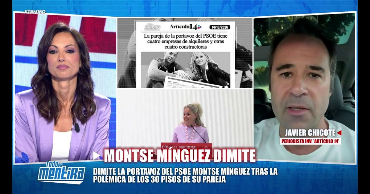 Todo es mentira: Javier Chicote opina sobre la dimisión de Montse ...