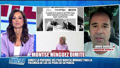 Javier Chicote opina sobre la dimisión de Montse Mínguez tras la información que publicó sobre su pareja: "No contemplaba otra cosa"