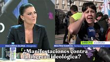 Tensión entre la portavoz de 'Izquierda Revolucionaria' y Macarena Olona: "Es una fascista"