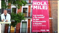 Joaquín Prat, de la irónica lona en Ferraz para recibir a Milei: "Es fantasía. Me parece un gran acierto del PSOE"