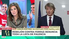 Carlos Martínez (PSOE Castilla y León) aborda la dimisión en bloque en Palencia: “Puedo entender el cabreo, pero los procedimientos son los que son”