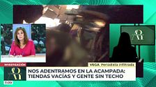 Nos adentramos en la acampada de Sol: tiendas vacías y gente sin techo