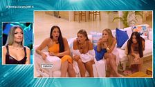 Imágenes inéditas: las solteras reaccionan desde Villa Playa a la hoguera más complicada de los chicos 