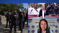Vecina de A Coruña, tras saber que los Riazor Blues están detrás de la manifestación: “Da miedo verlo”